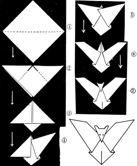 Meistarklases: Bat-origami sikspārnis