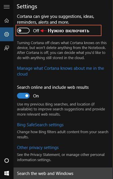 Cortana Windows 10 kā iespējot 