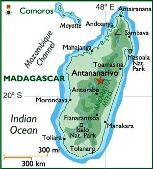 Madagaskaras karte