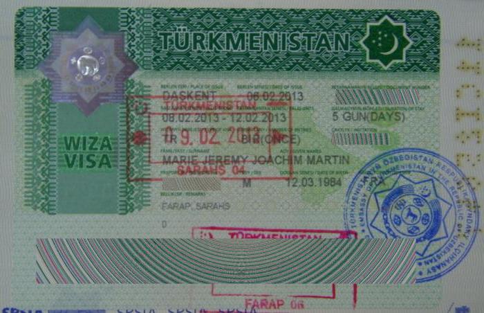 Krievijas pilsoņiem vīza uz Turkmenistānu